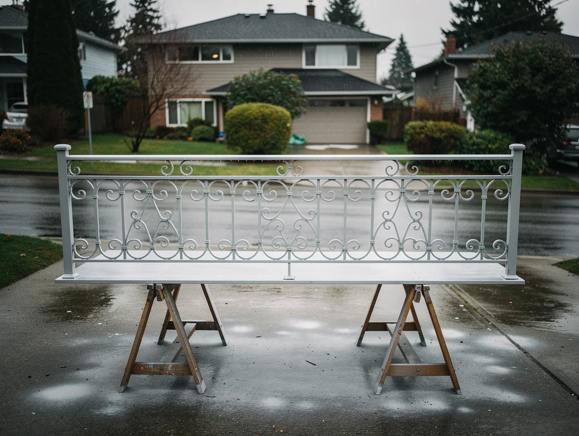 Rust-free primed railing in Lonsdale, North Vancouver by Vancouver Pro Sandblasting
